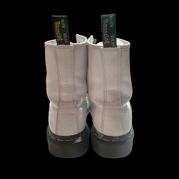 Dr. Martens 1460 Smooth Leather Boots in White - Women's Size 6/EU 37 - Picture 10 of 14